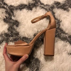 Steve Madden Rose Satin Platforms